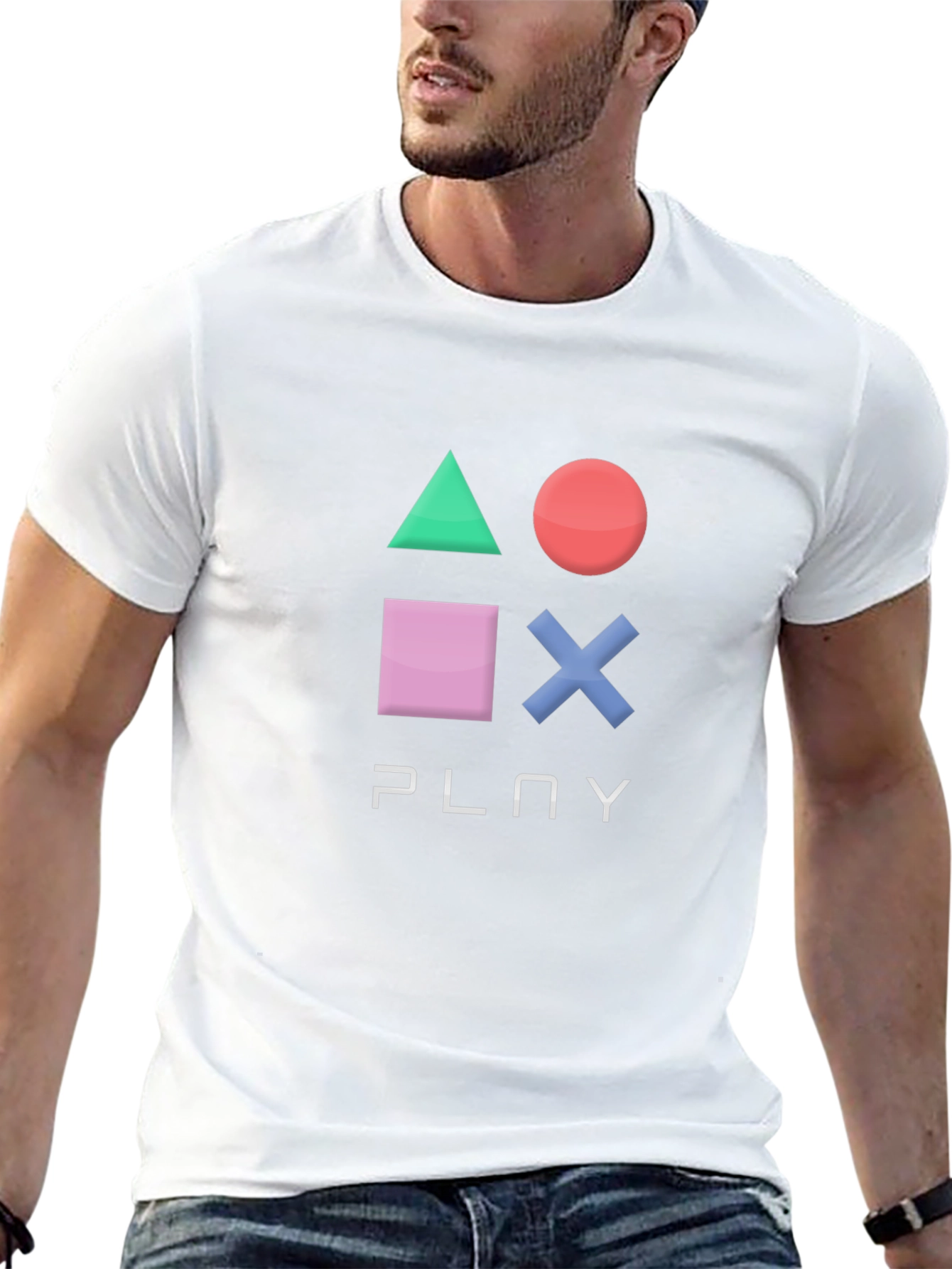 Gaming T-Shirt: Playstation Symbols Graphic Tee