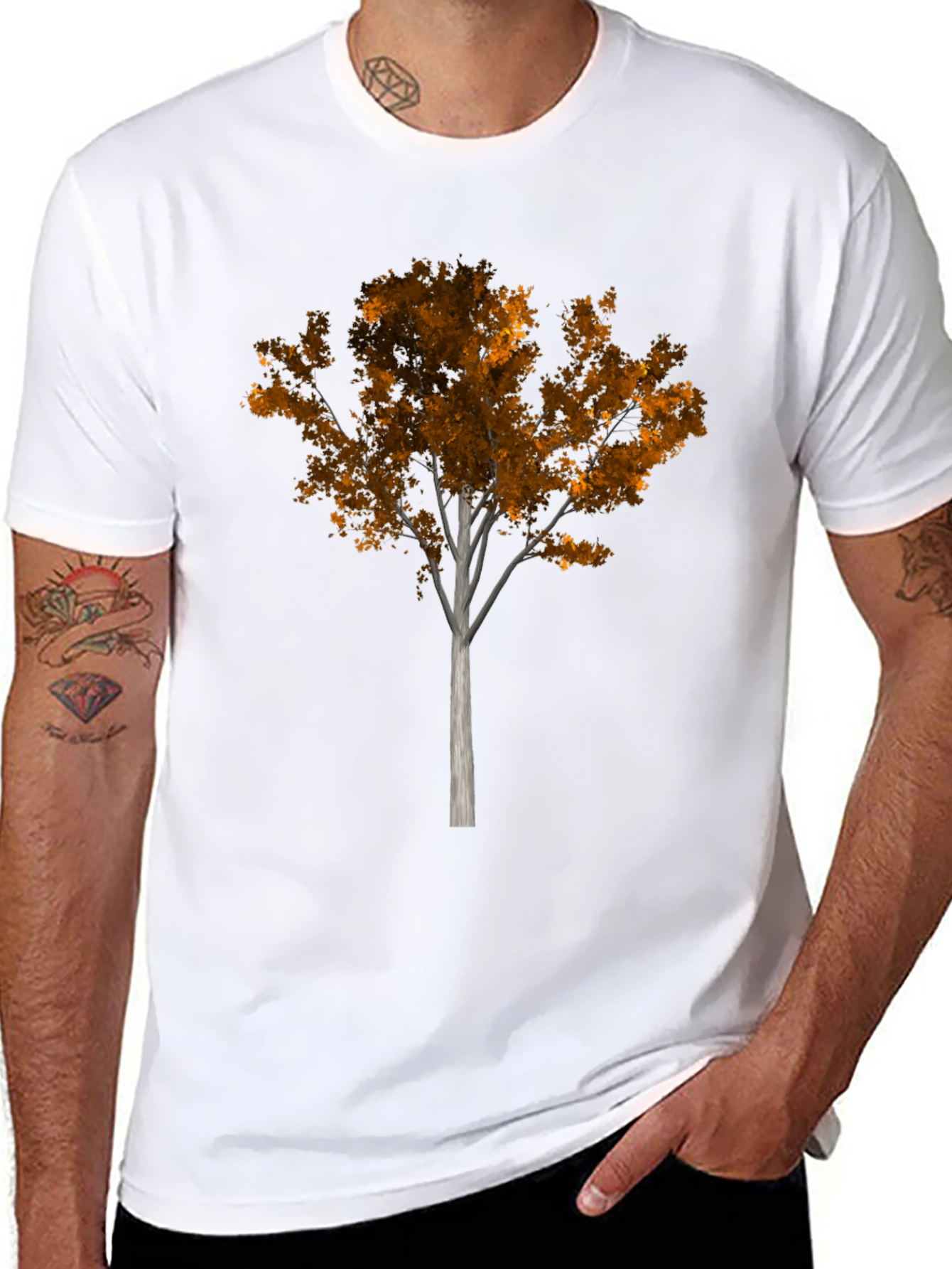 Autumn Tree Graphic Tee - Nature Inspired Shirt