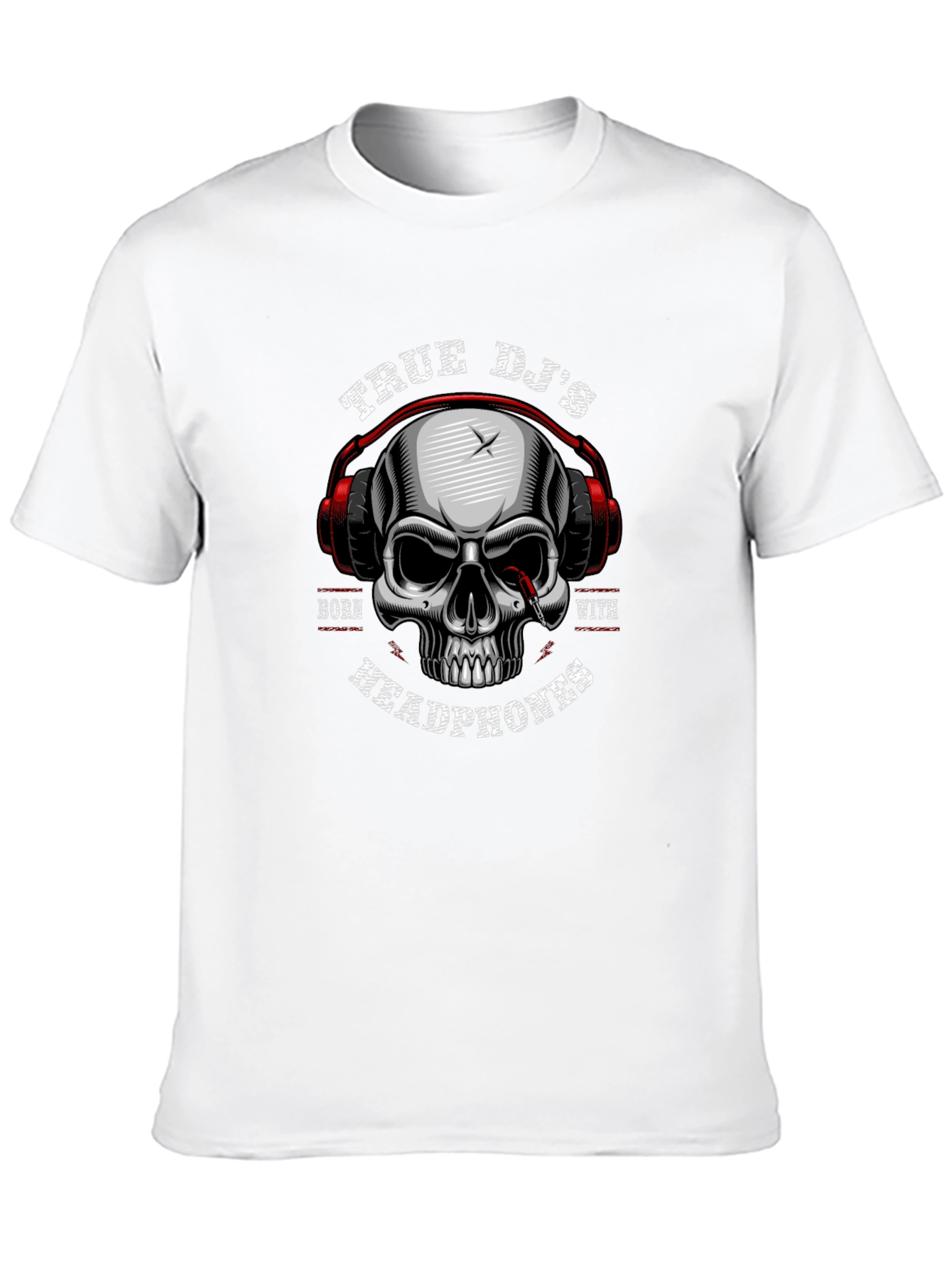 True DJ Skull Headphones T-Shirt