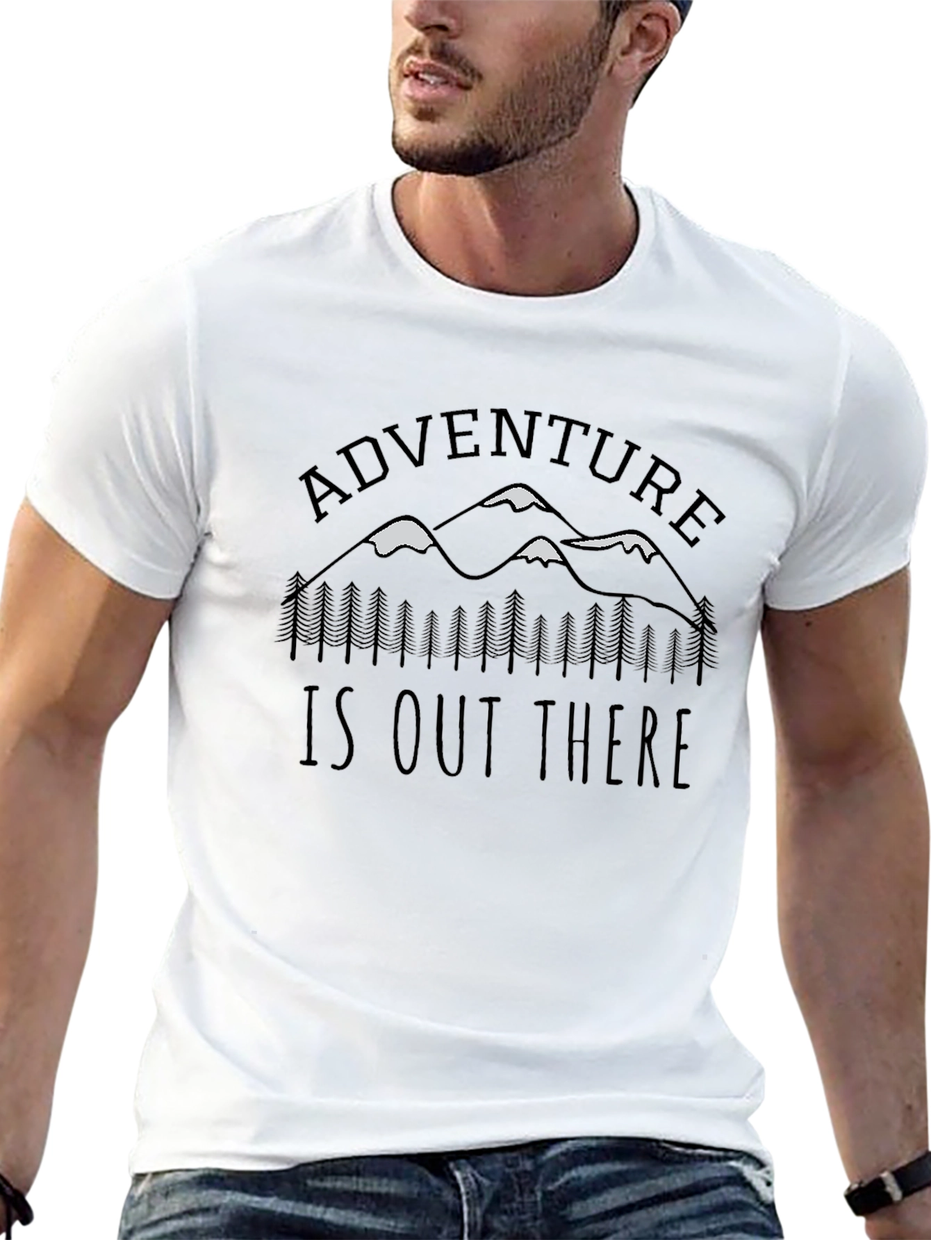 Adventure Awaits Graphic Tee - Black