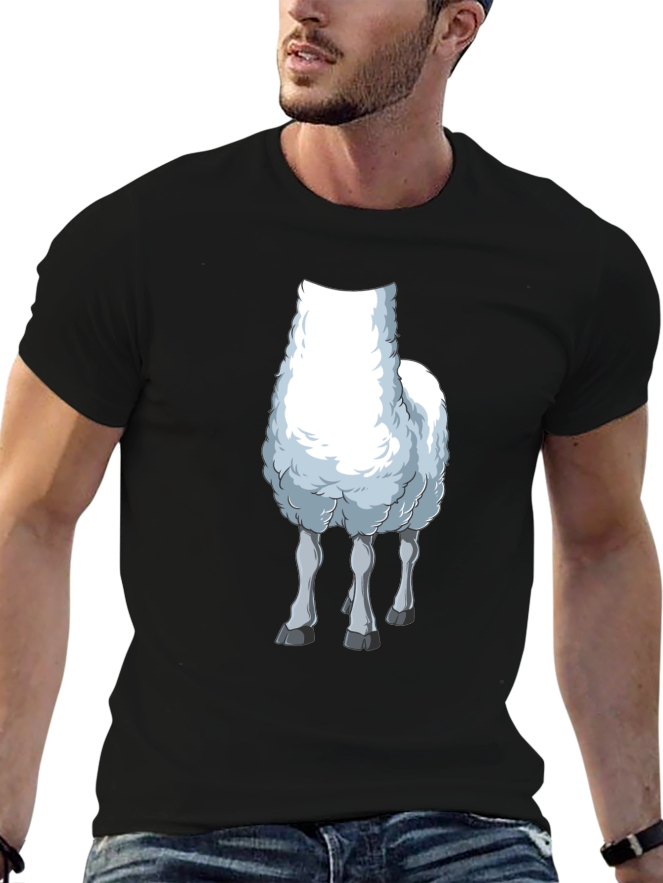 Llama Graphic Tee - Mens Black T-Shirt