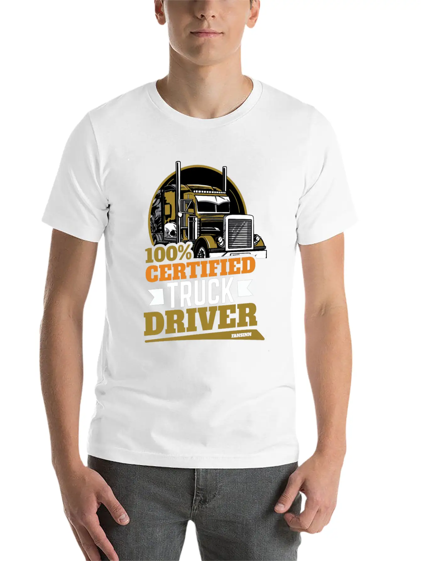 100% Certified Truck Driver Stylish Everyday T-Shirt – Unisex Basic Cotton Tee