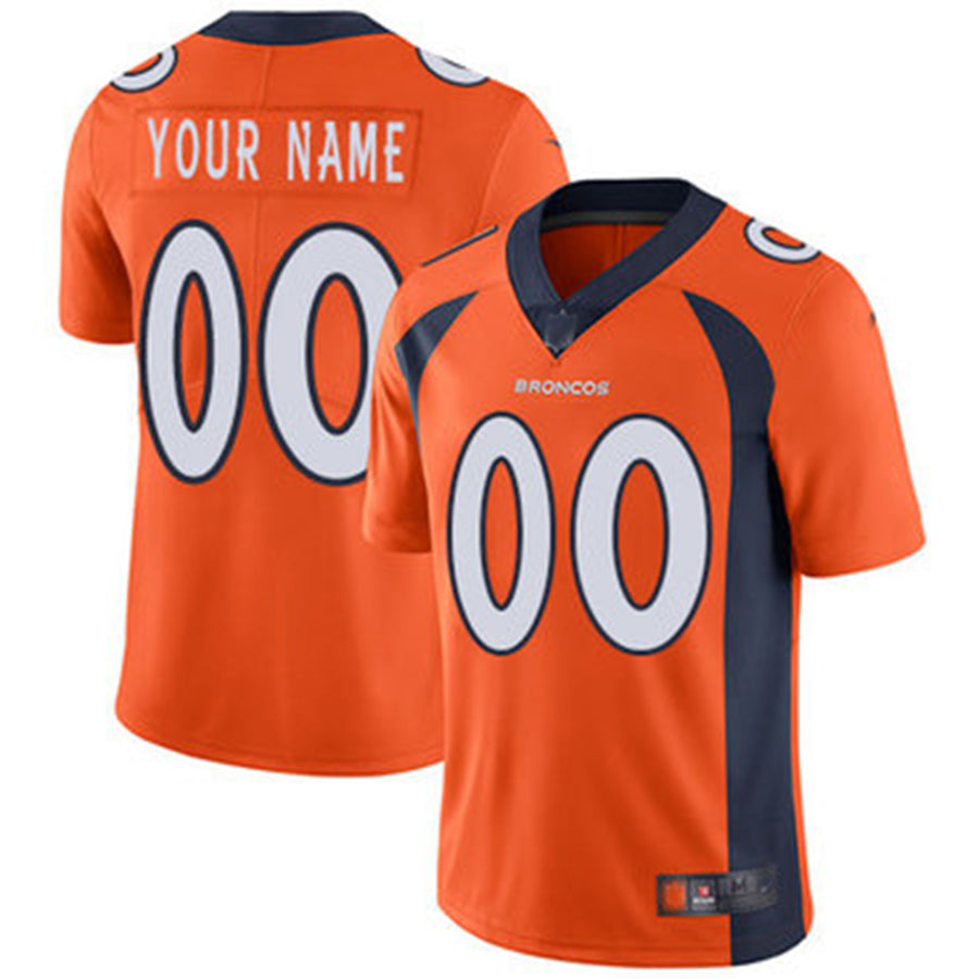 Custom1 Denver Broncos Orange Vapor Untouchable Player Limited Jerseys Stitched Jerseys American Football Jerseys