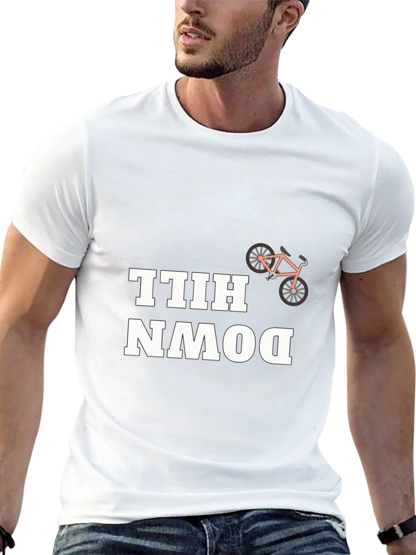 Downhill Biking Graphic Tee - Black