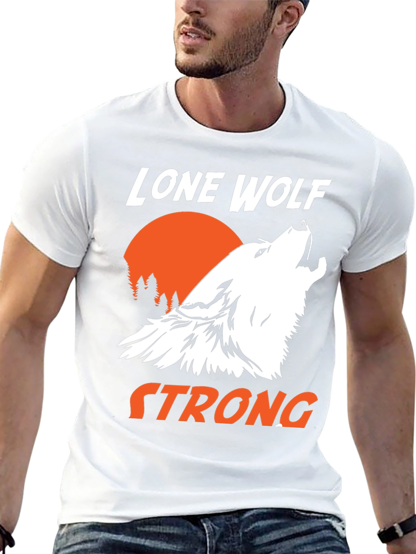 Lone Wolf Strong Graphic T-Shirt - Black