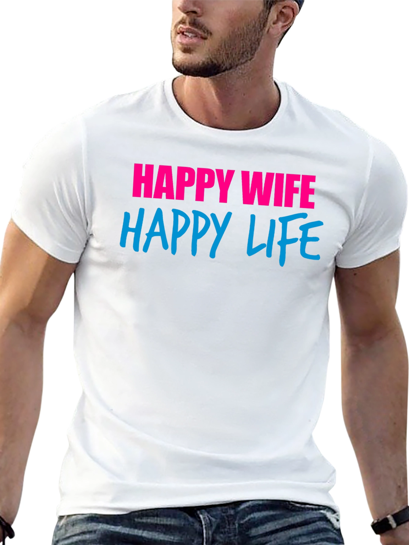 Happy Wife Happy Life Graphic T-Shirt
