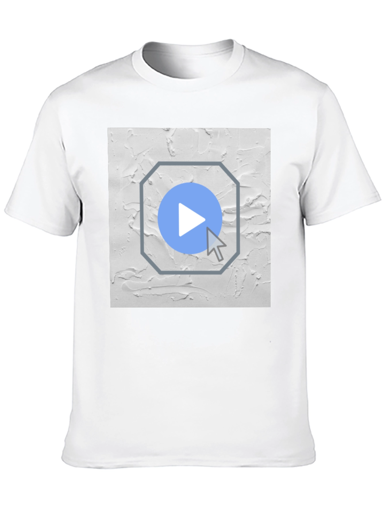 Abstract Play Button Graphic T-Shirt