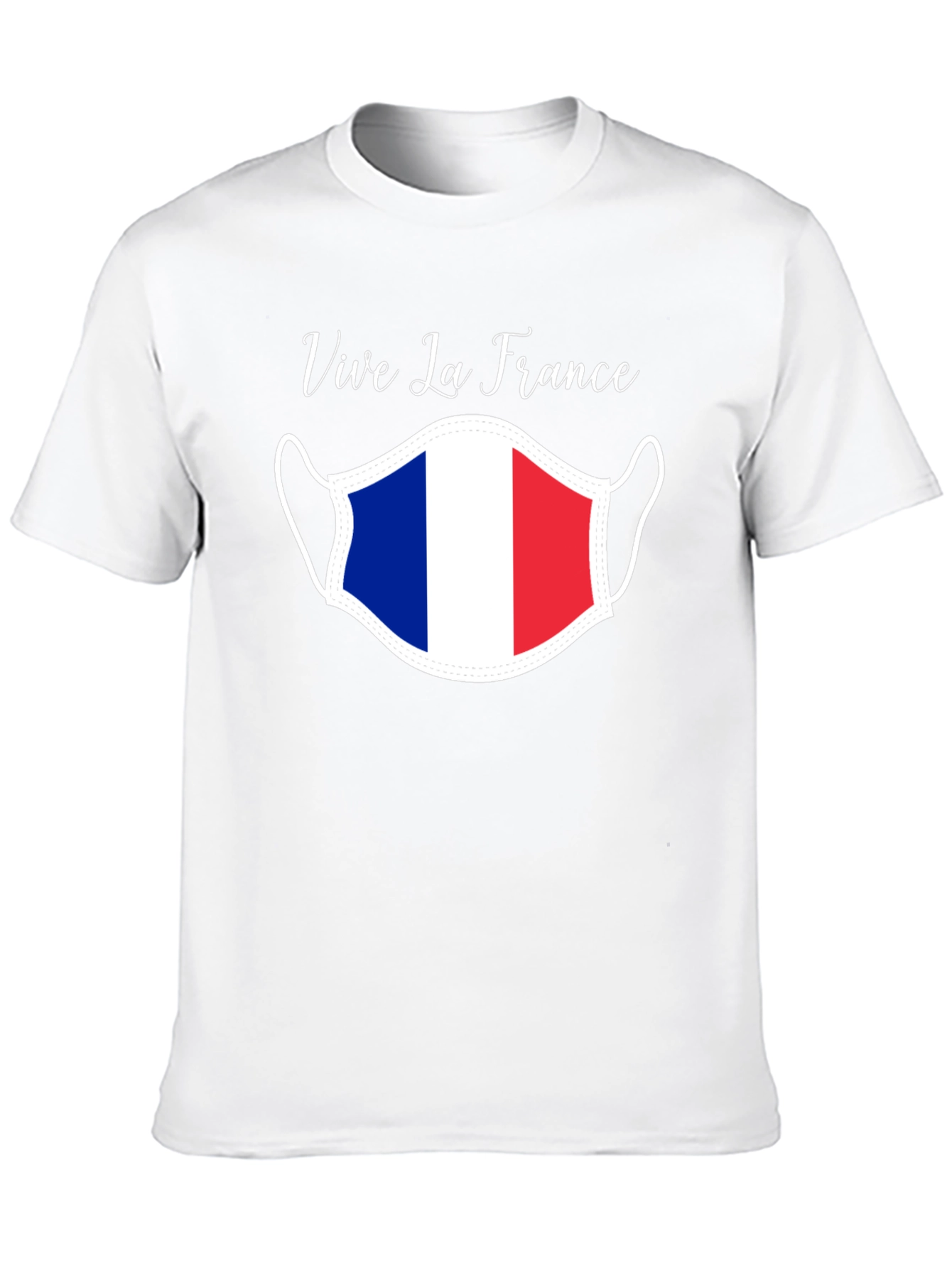 Vive La France T-Shirt Face Mask Graphic Tee