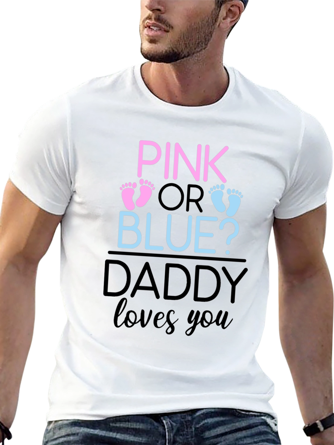 Pink or Blue Daddy Loves You T-Shirt