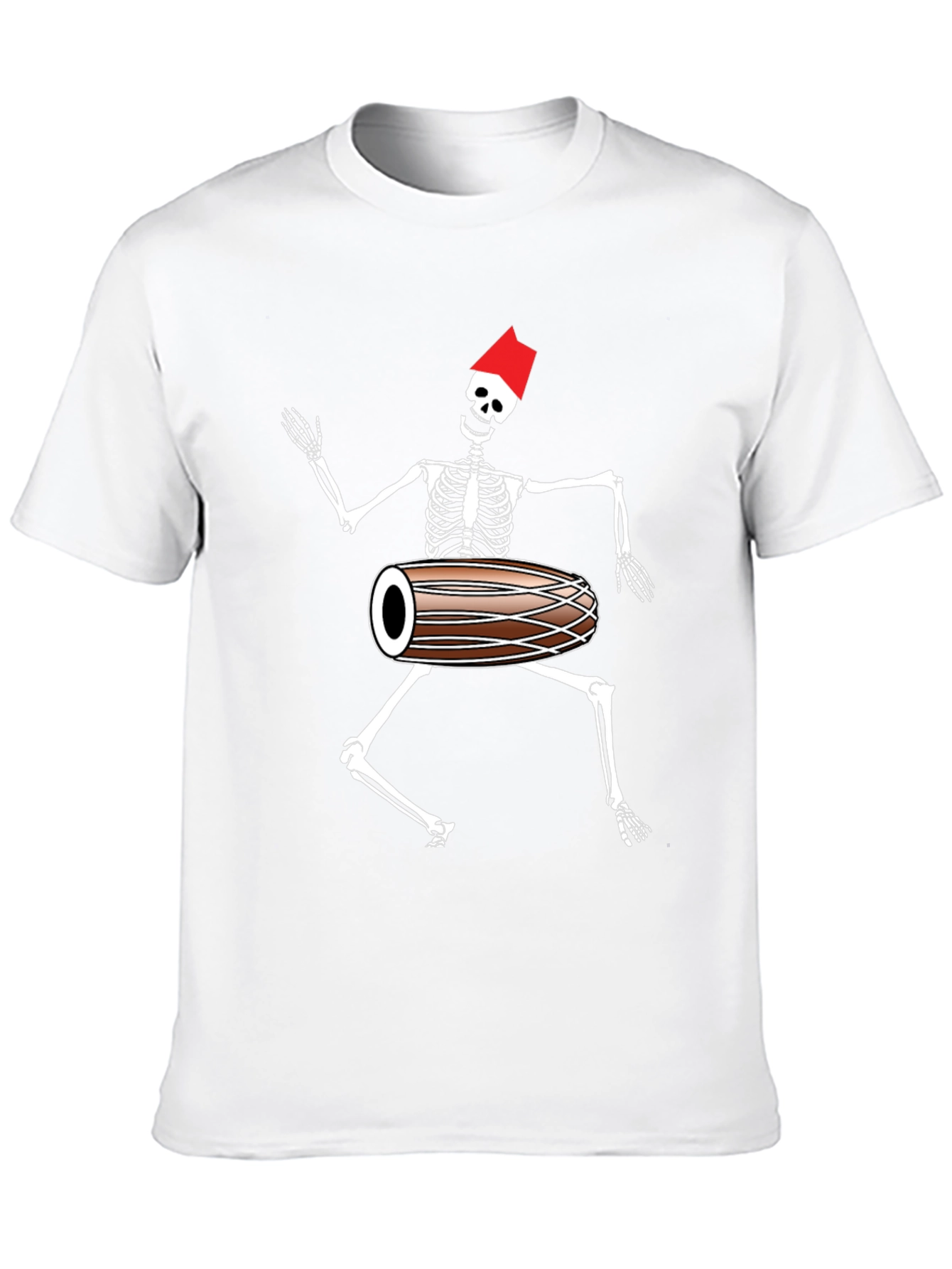 Skeleton Drummer Graphic T-Shirt