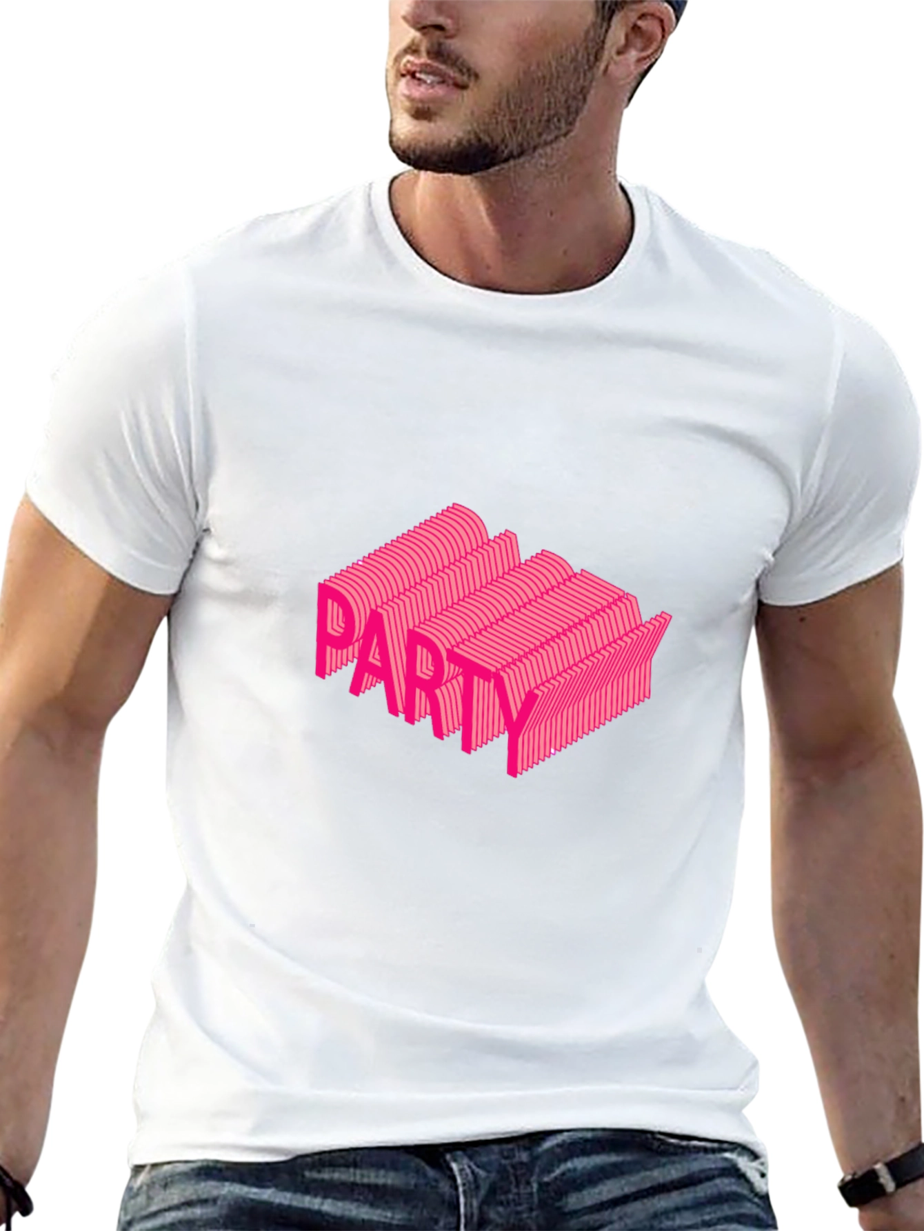 Party Graphic Print Crew Neck T-Shirt