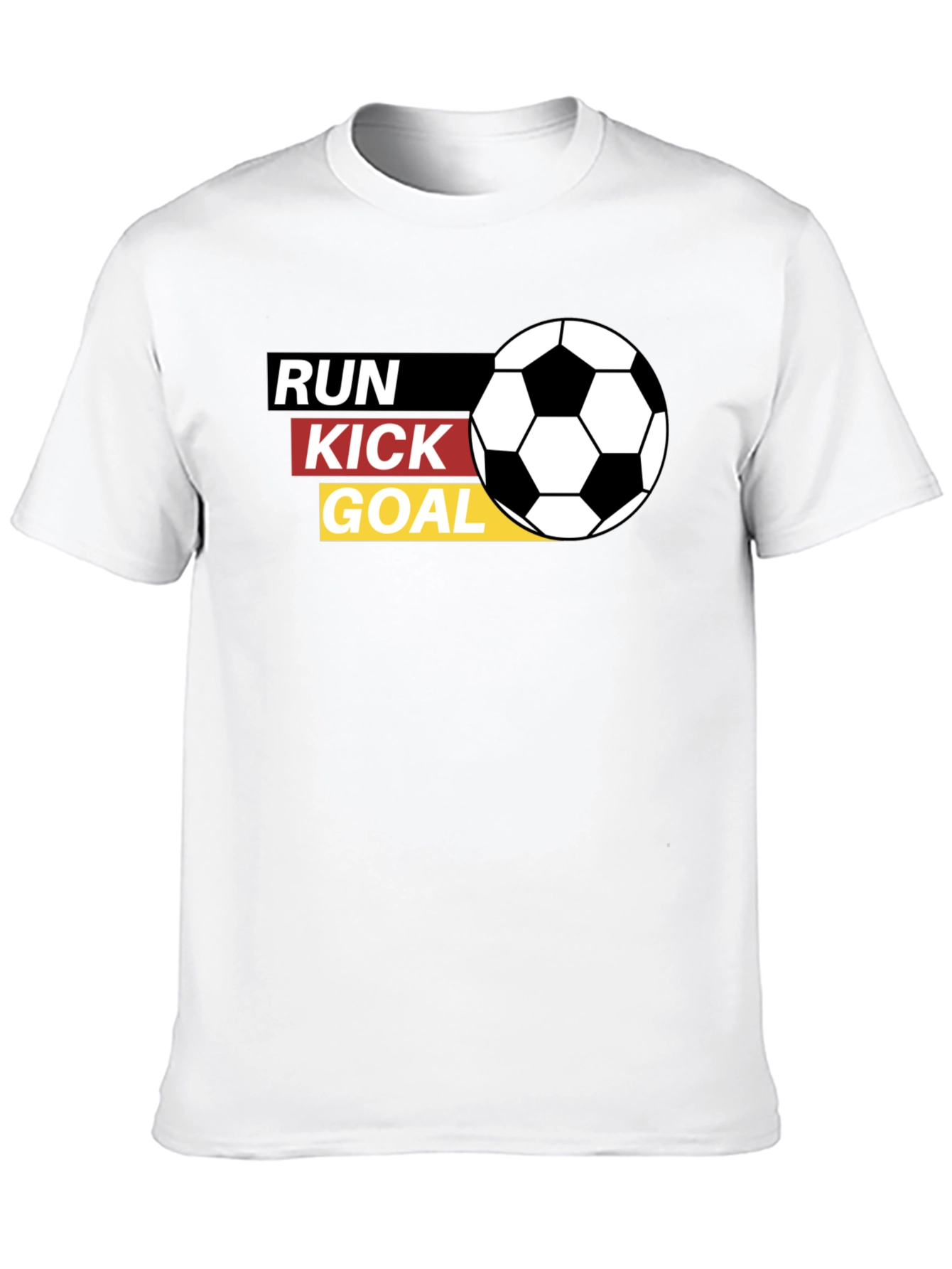 Run Kick Goal Soccer T-Shirt - Black