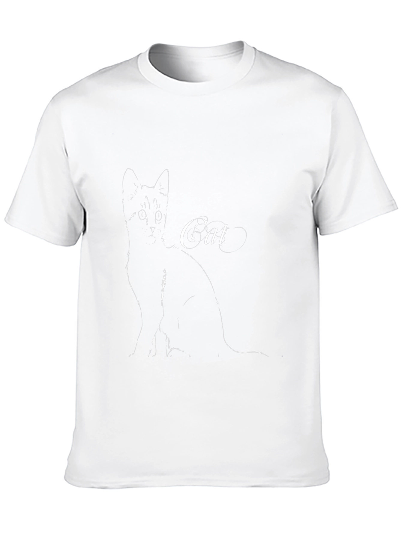 Cat Silhouette Black T-Shirt - Stylish Graphic Tee
