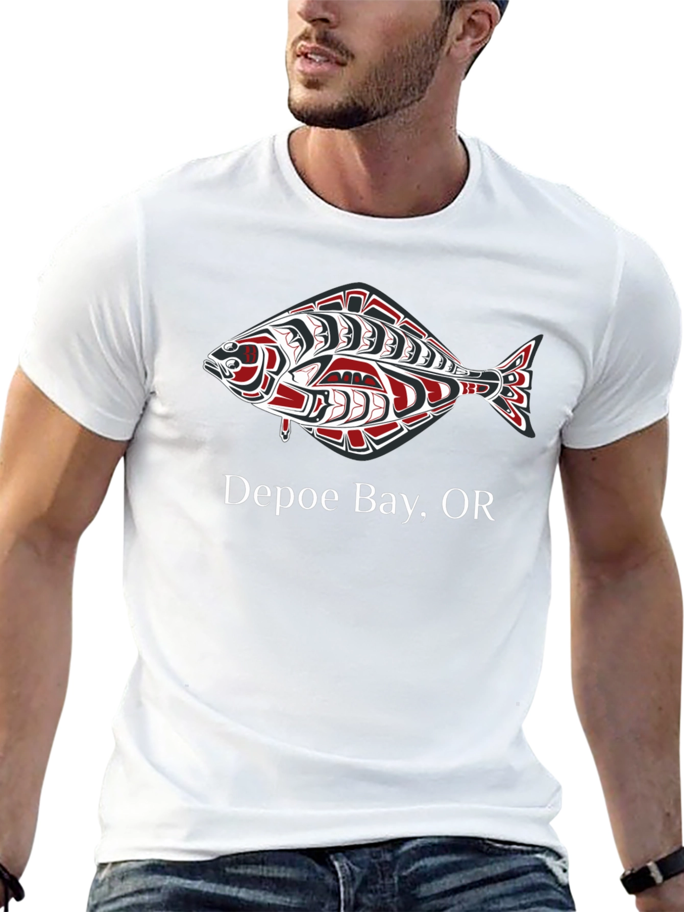 Depoe Bay Oregon Fish Graphic Tee