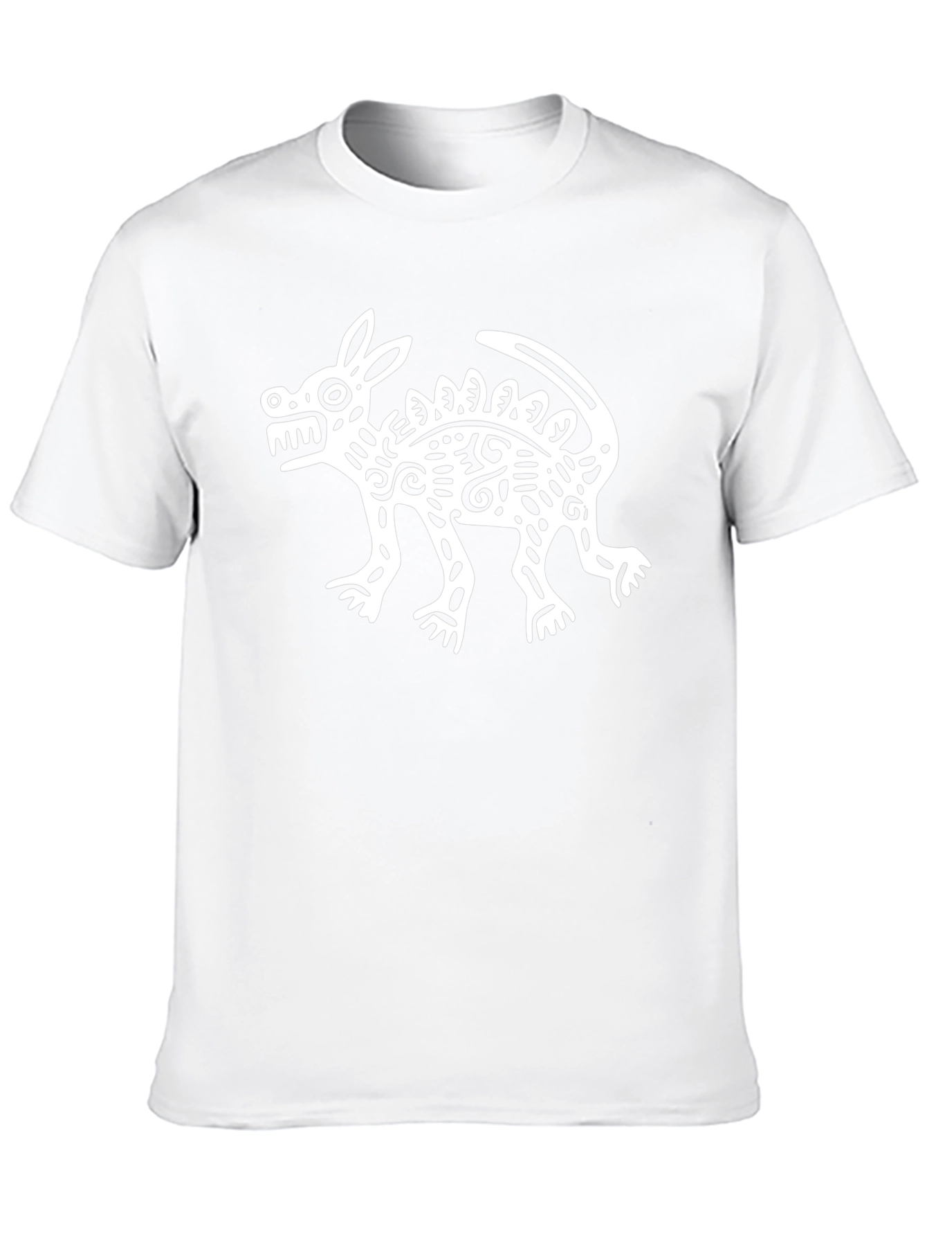 Aztec Inspired Dog Graphic Tee - Black