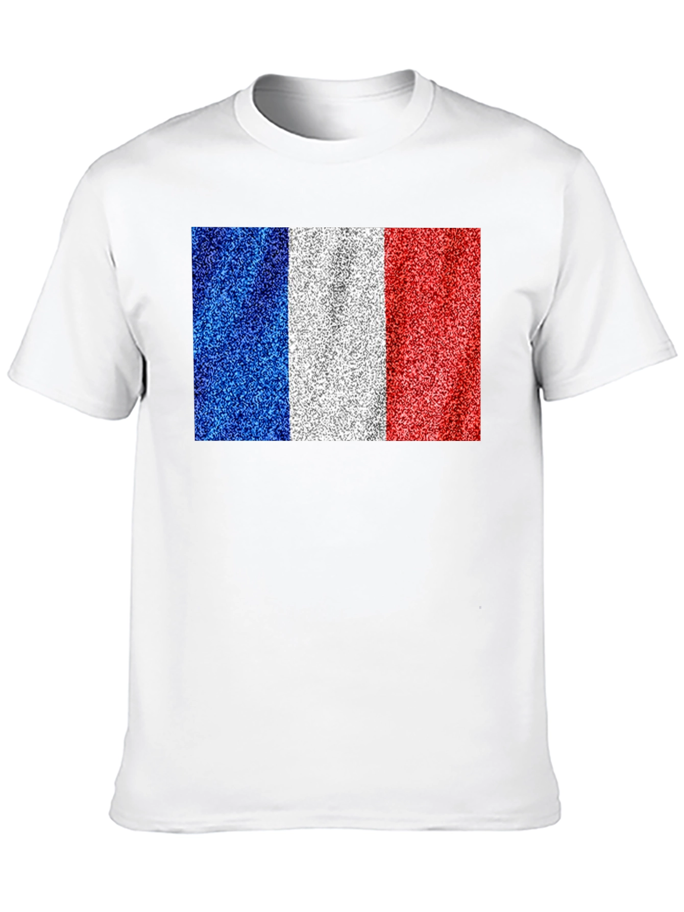 France Flag T-Shirt: Glitter Print
