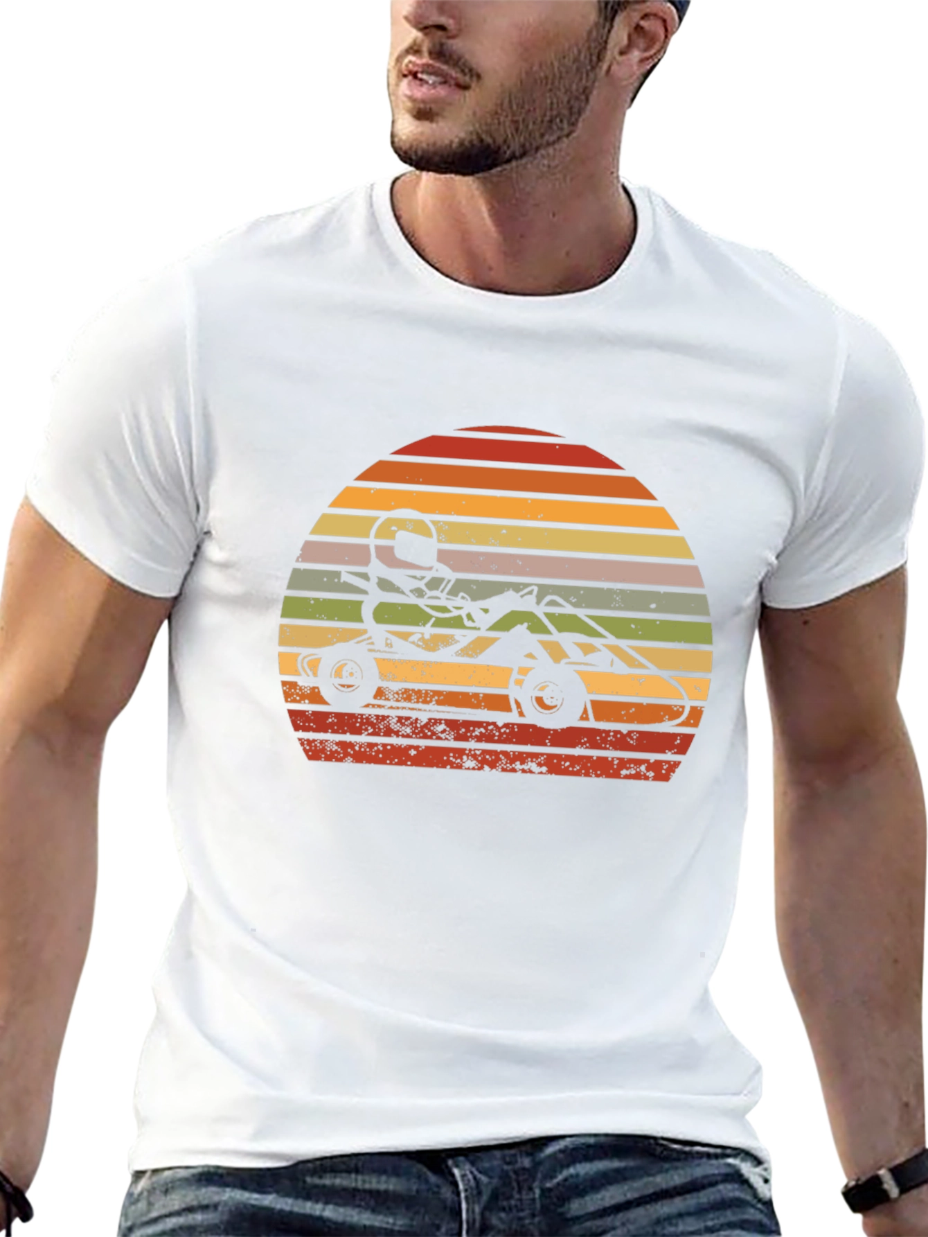 Retro Sunset Go-Karting T-Shirt