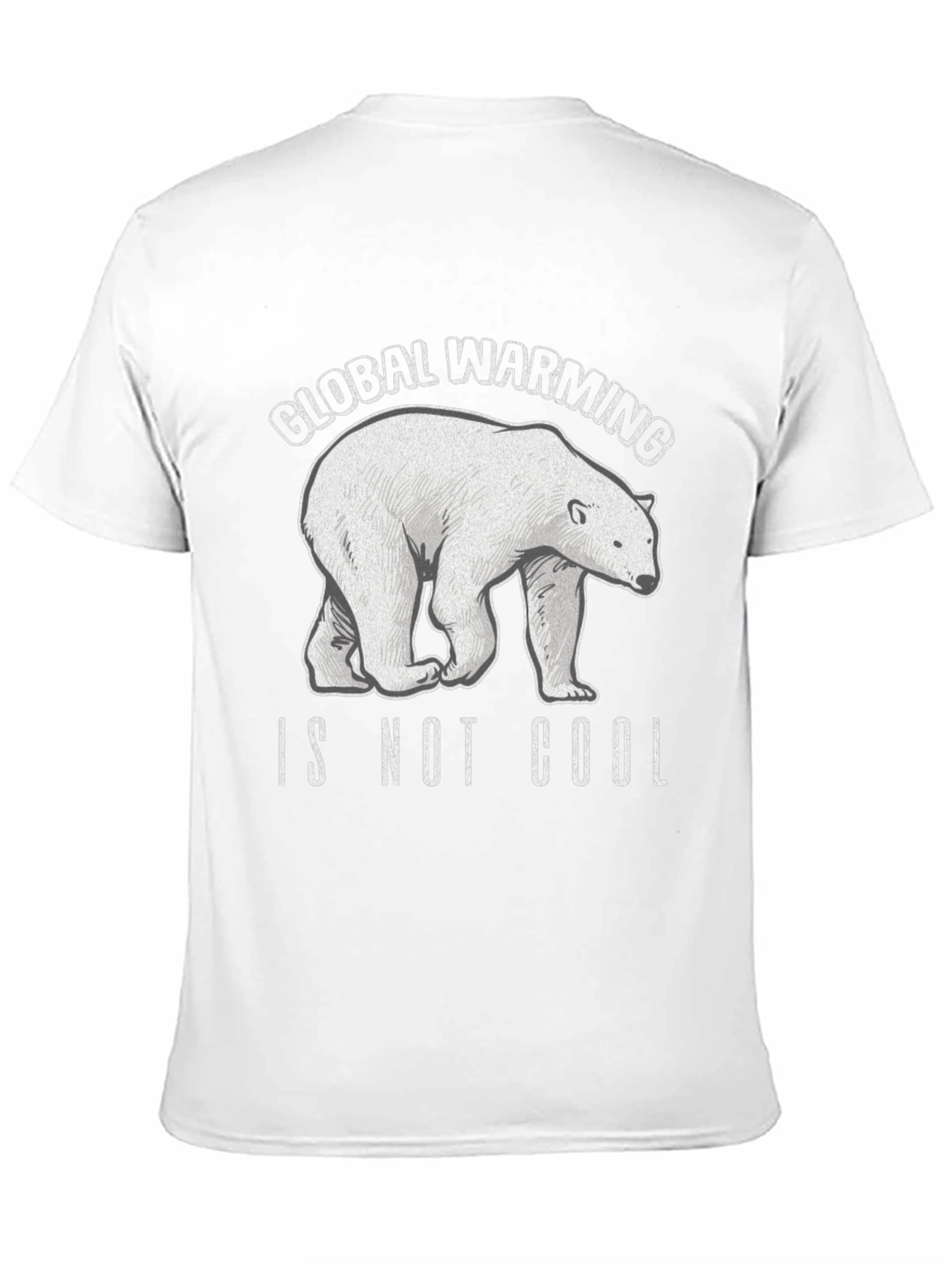 Global Warming Not Cool Polar Bear Black T-Shirt