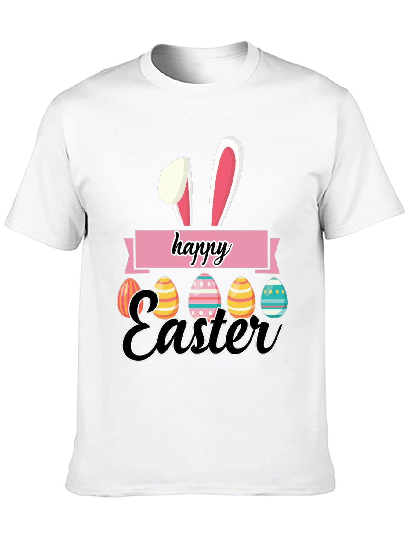 Happy Easter Bunny Eggs Graphic T-Shirt