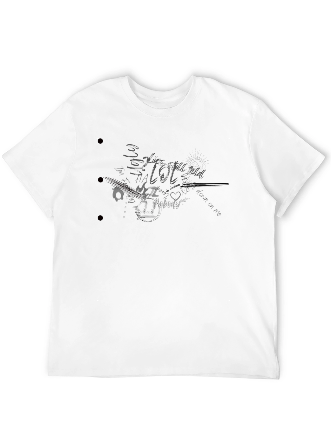 Edgy Graphic Print Black T-Shirt