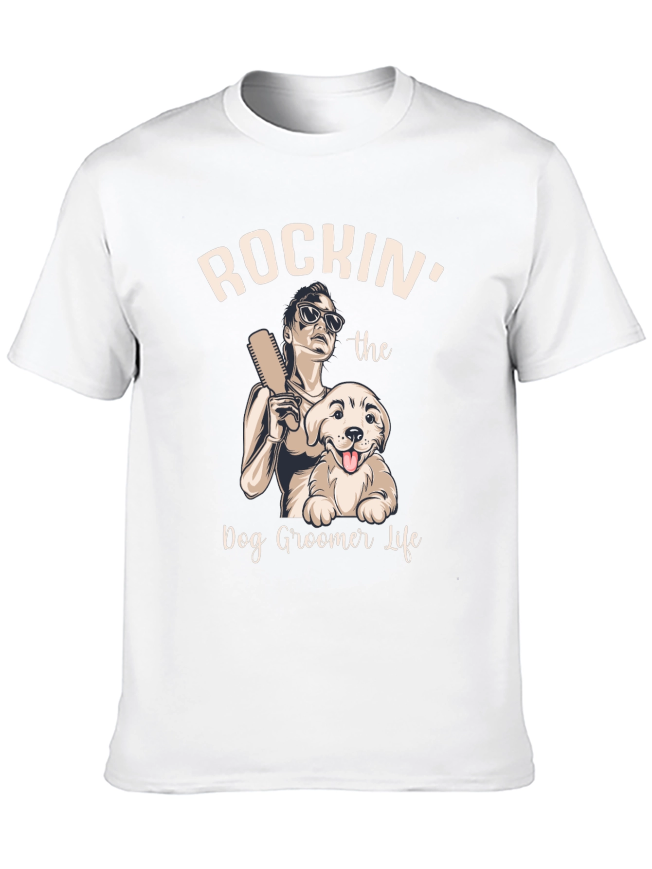 Rockin Dog Groomer Life Tee - Black