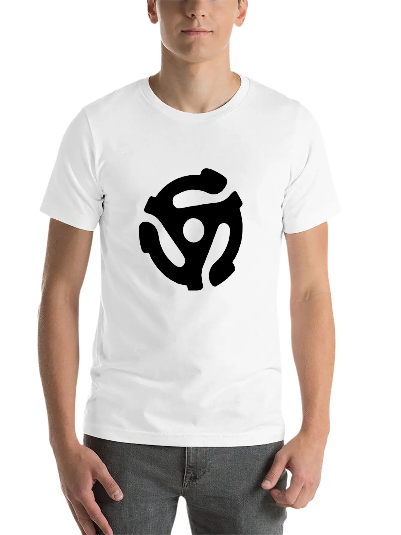 45 Record Adapter Music Instrument Basic Graphic T-Shirt – Daily Comfort In Soft Cotton