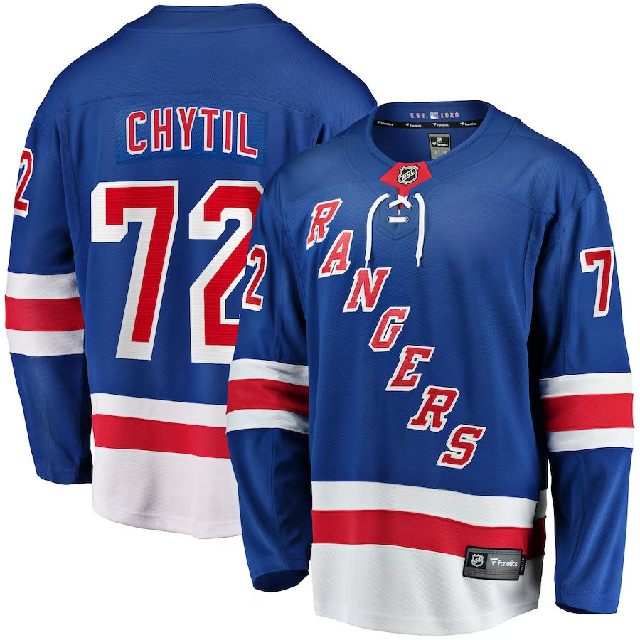 Men's New York Rangers Filip Chytil #72 Blue Player Jerseys