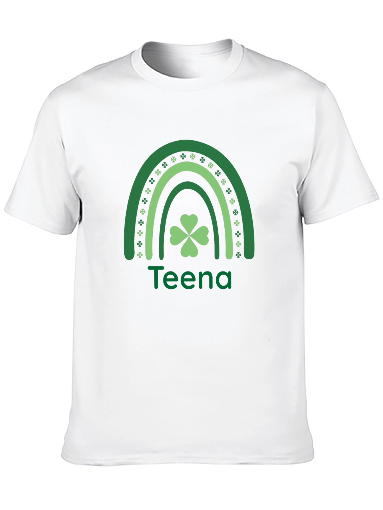 St. Patricks Day Teena Rainbow Shamrock T-Shirt