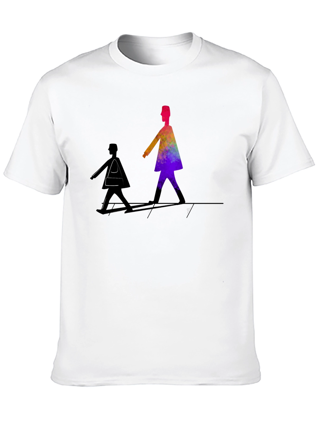Walking Rainbow Mens Graphic Tee