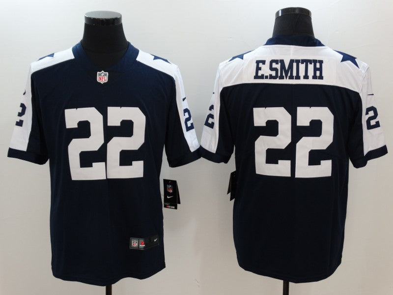 Men's Dallas Cowboys Emmitt Smith #22 Navy Alternate Fashion Game Jerseys