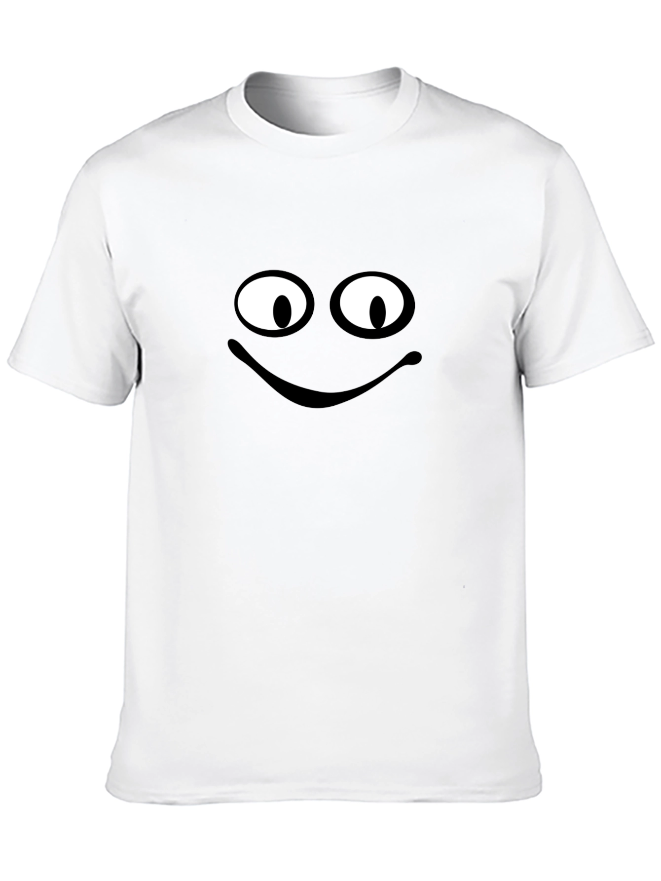 Smiling Face Graphic Black T-Shirt