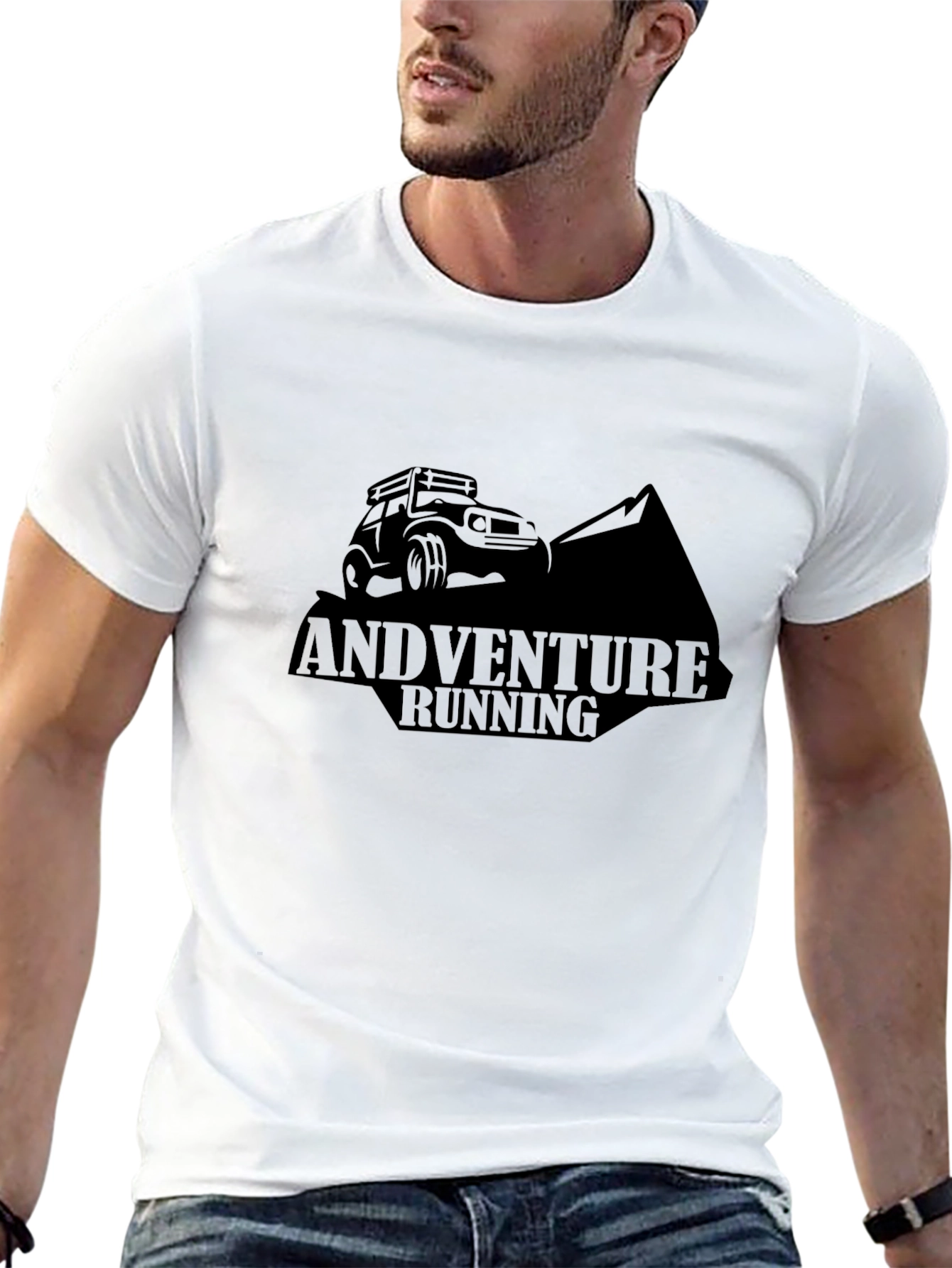 Adventure Running Black Graphic Tee
