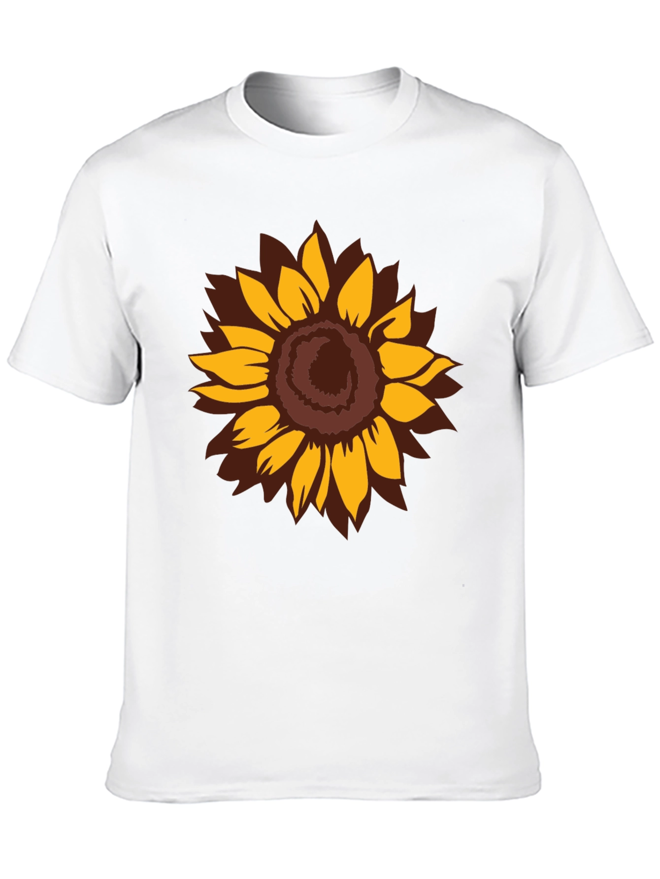 Sunflower Graphic Print Black T-Shirt