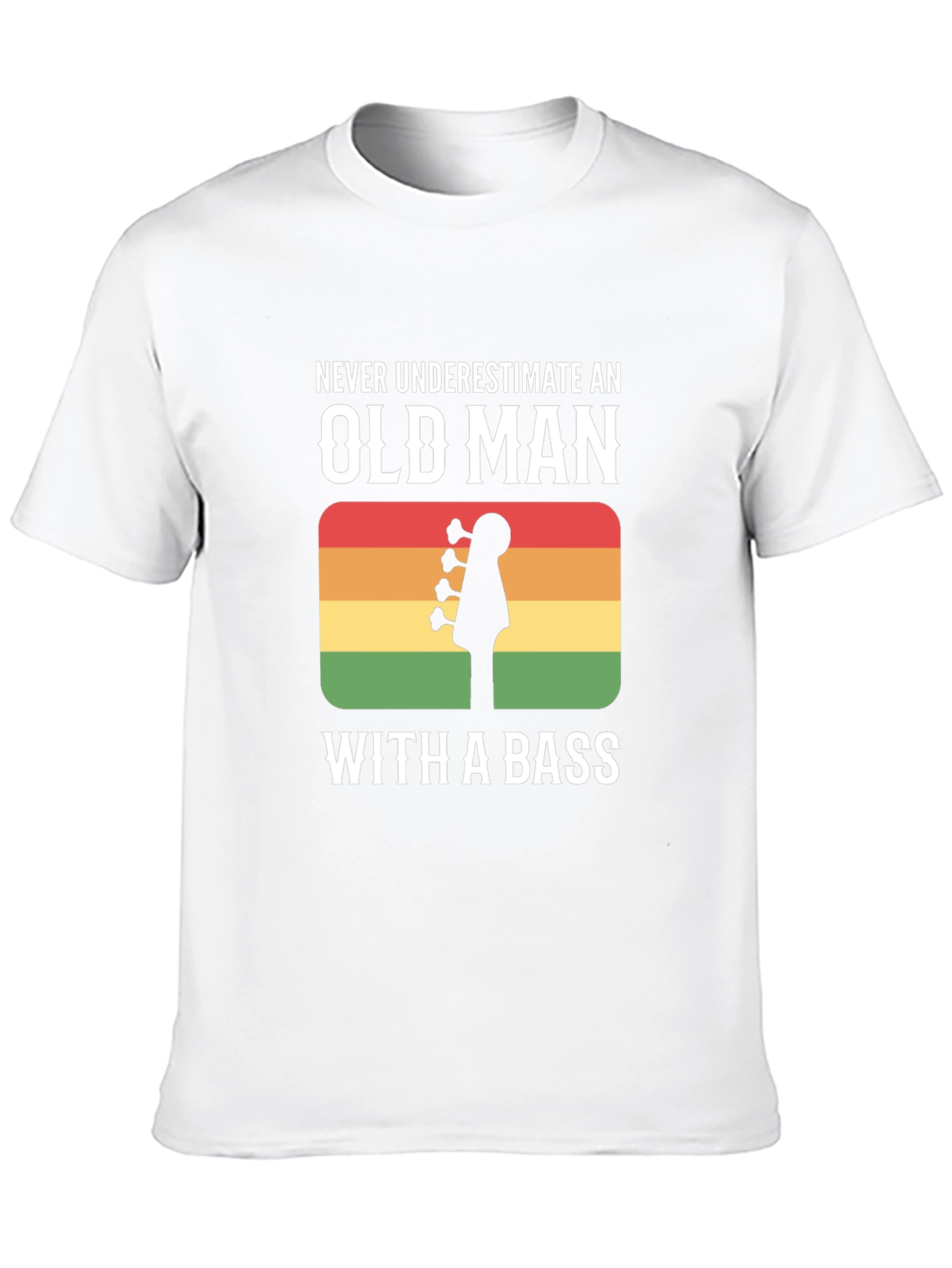 Old Man With a Bass Guitar T-Shirt