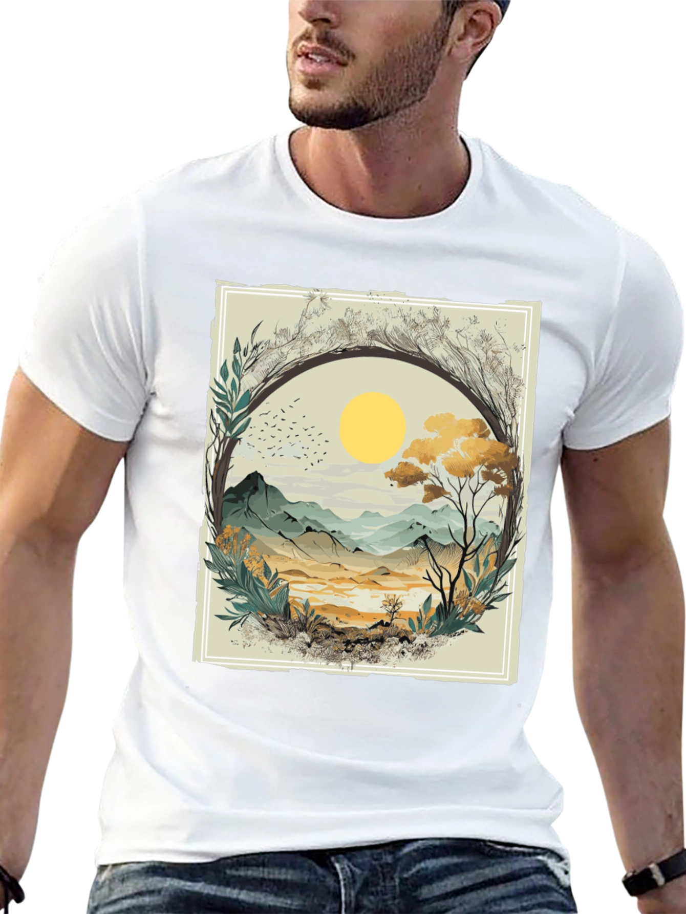 Nature Scene Graphic T-Shirt