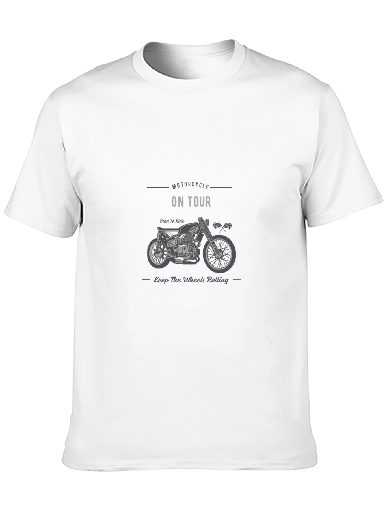 Motorcycle On Tour Graphic T-Shirt - Classic Black