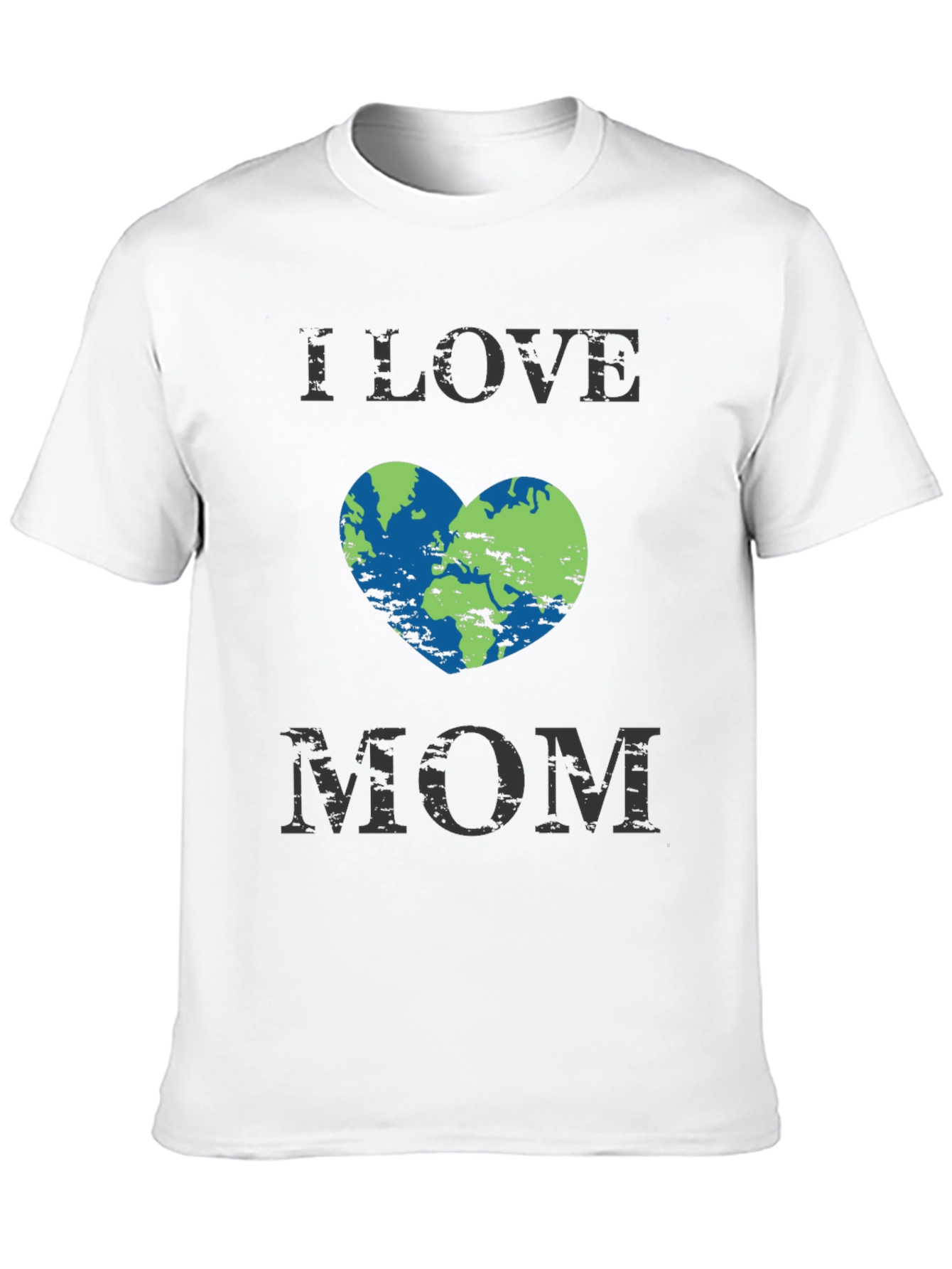 I Love Mom Earth Heart Graphic T-Shirt