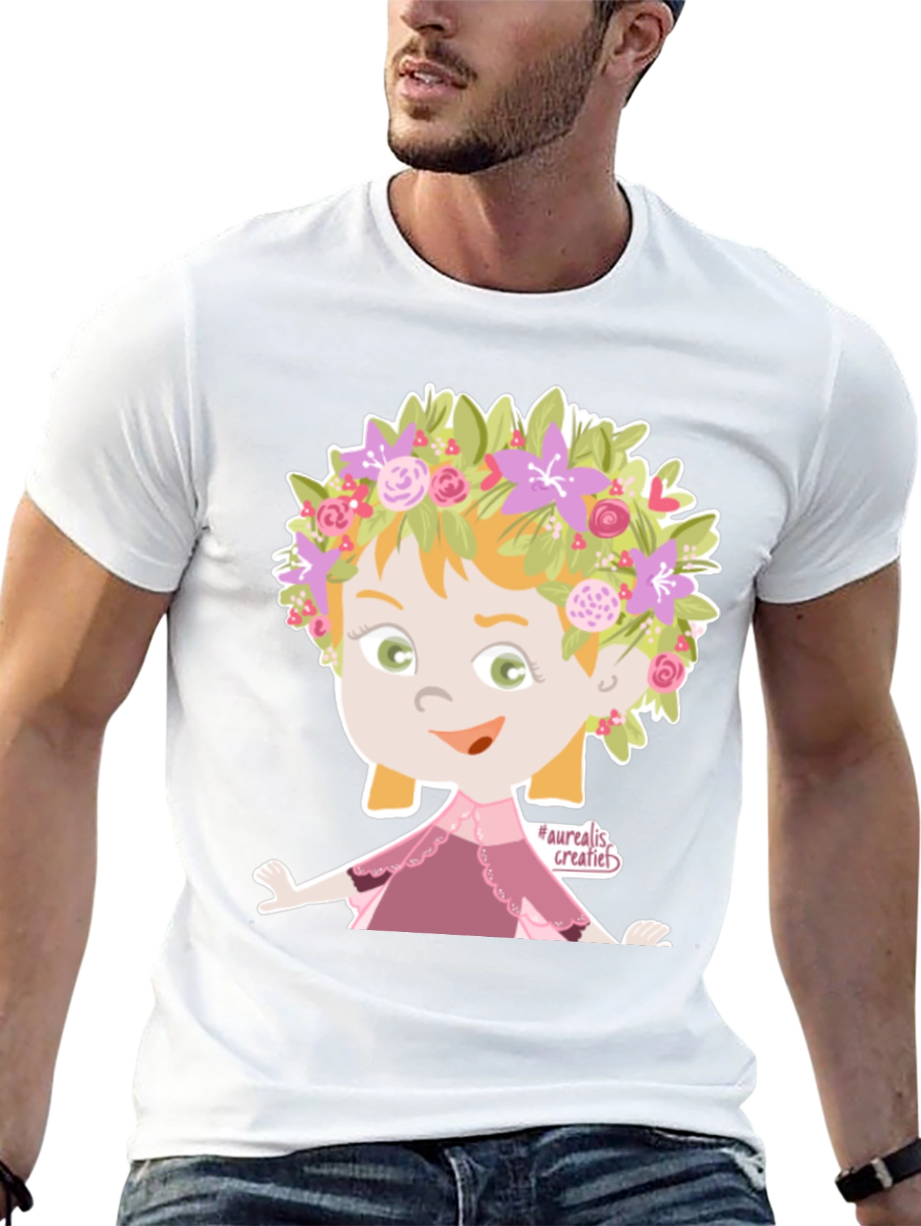 Floral Fairy Graphic T-Shirt - Unique Design