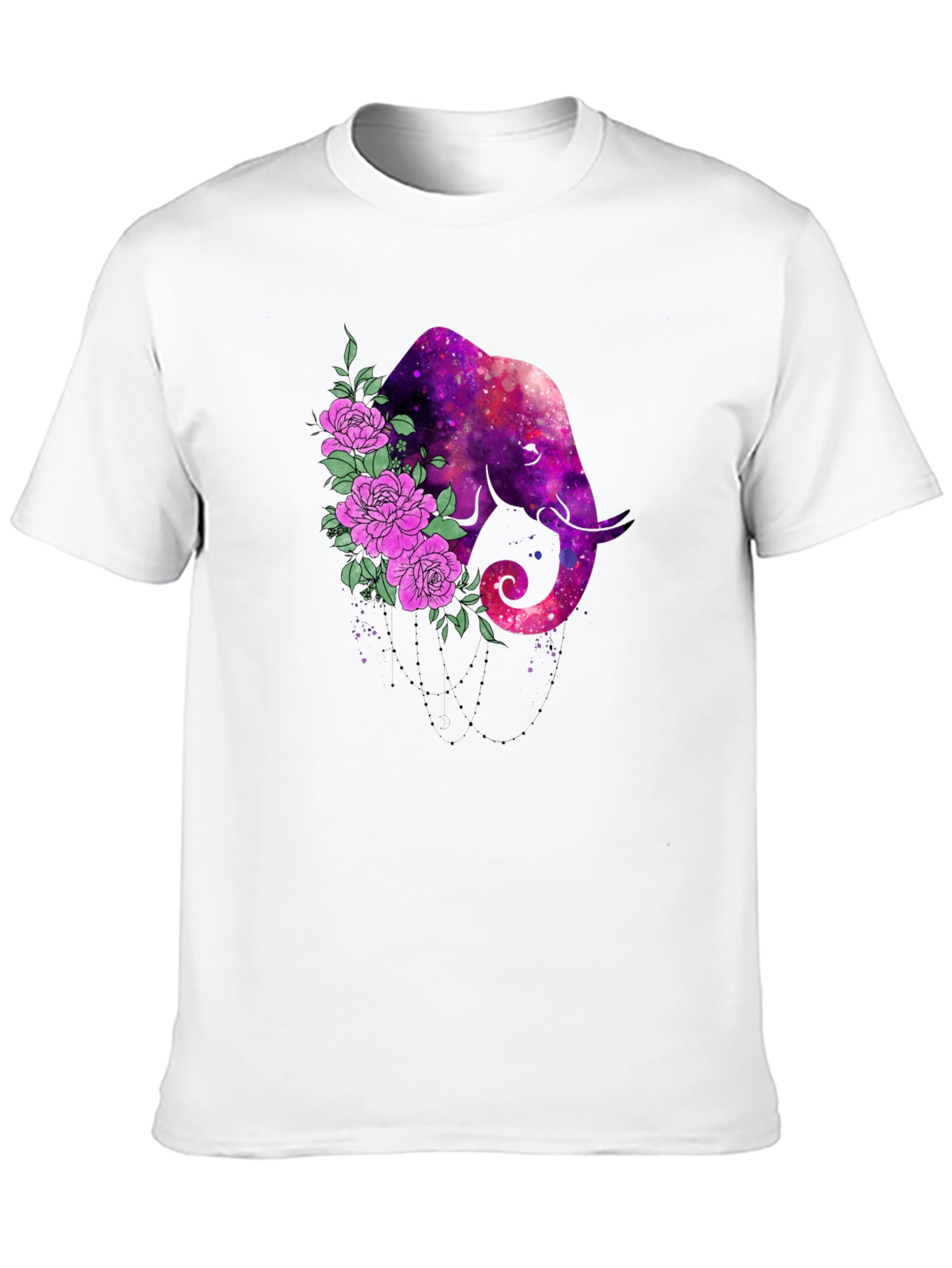 Galaxy Elephant Floral Tee
