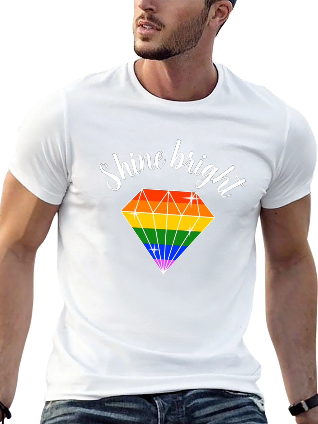 Shine Bright Rainbow Diamond T-Shirt