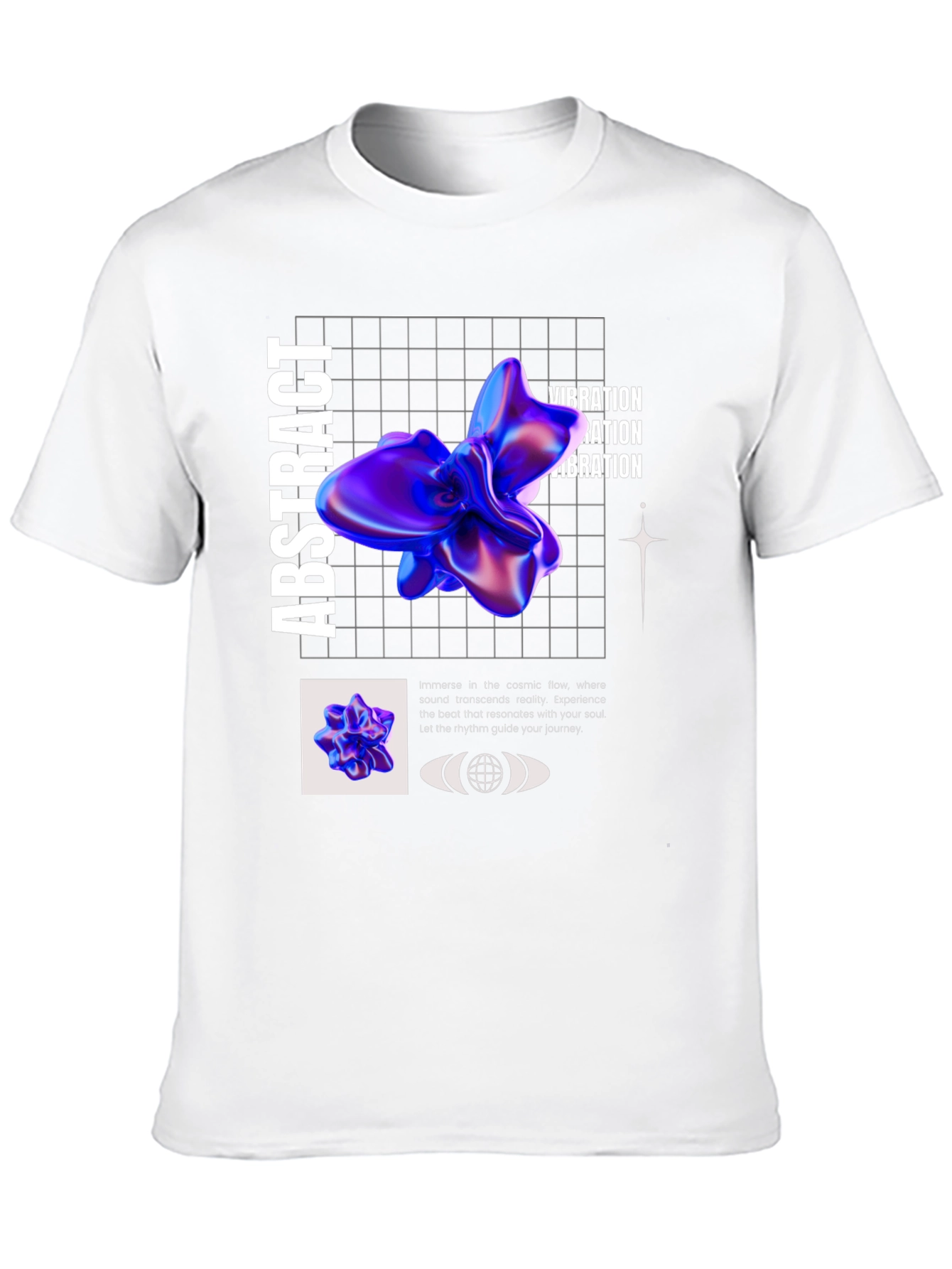 Abstract Vibration Graphic T-Shirt - Modern Style