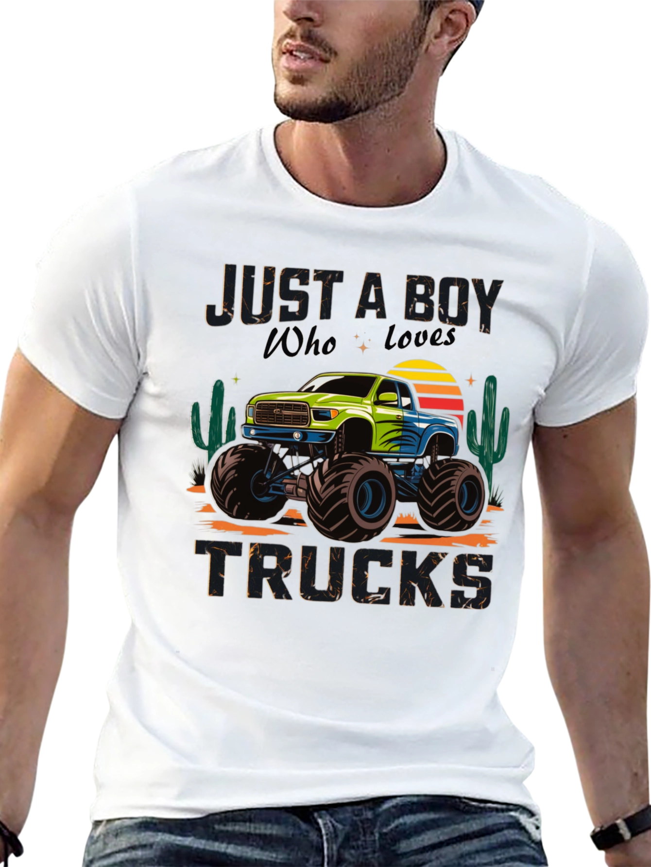 Just a Guy Who Loves Trucks T-Shirt