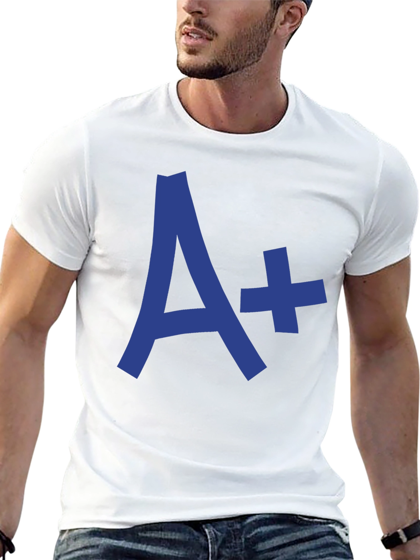 A+ Black Graphic Tee