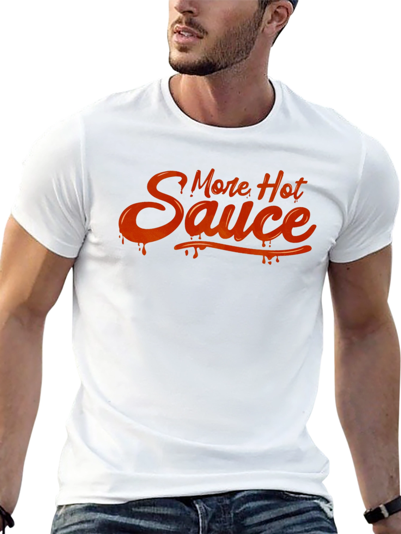 More Hot Sauce Black Graphic T-Shirt