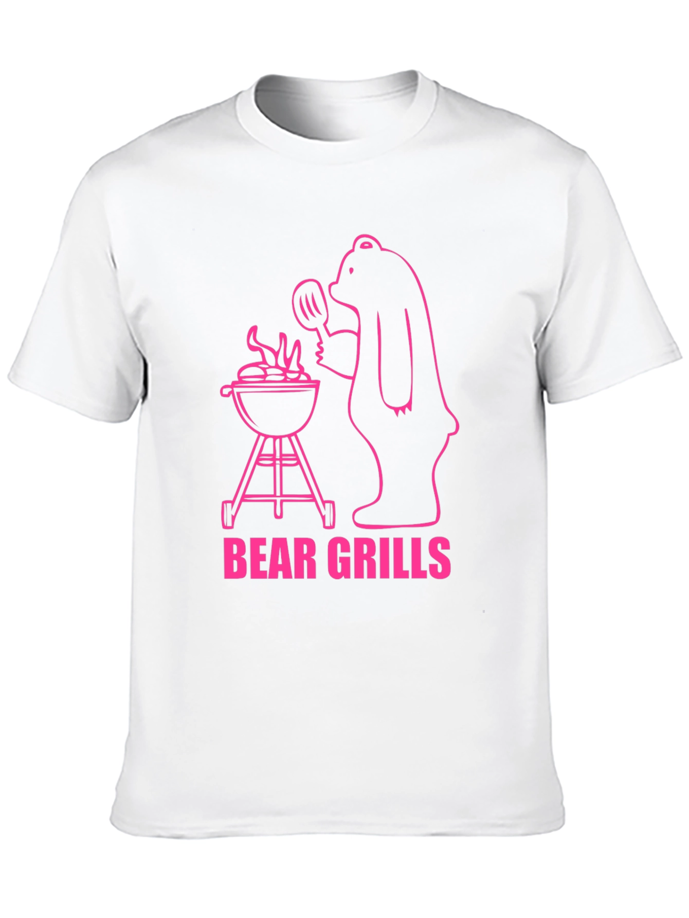 Bear Grills Graphic T-Shirt - Funny BBQ Bear