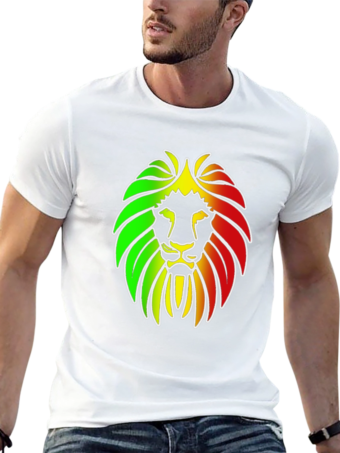 Rasta Lion Graphic Black T-Shirt - Reggae Style