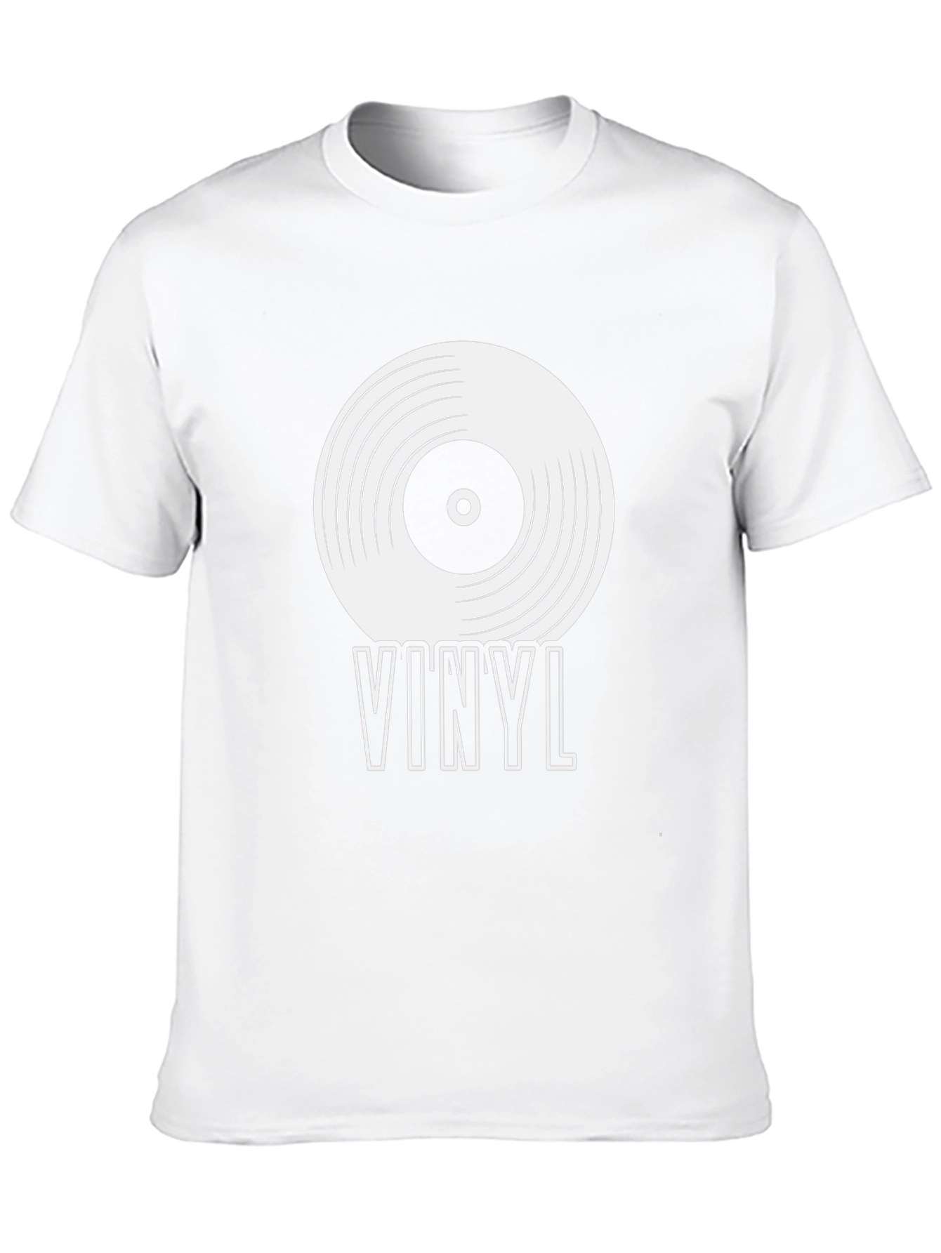 Vinyl Record Graphic Tee - Black