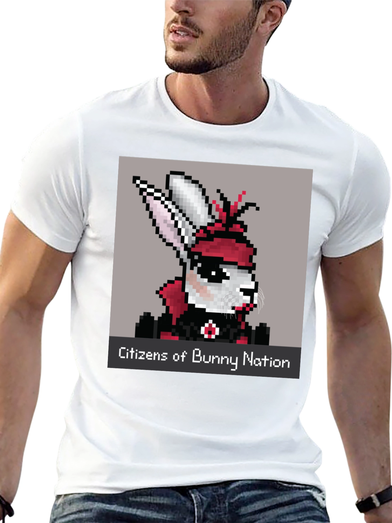 Citizens of Bunny Nation Pixel Art T-Shirt