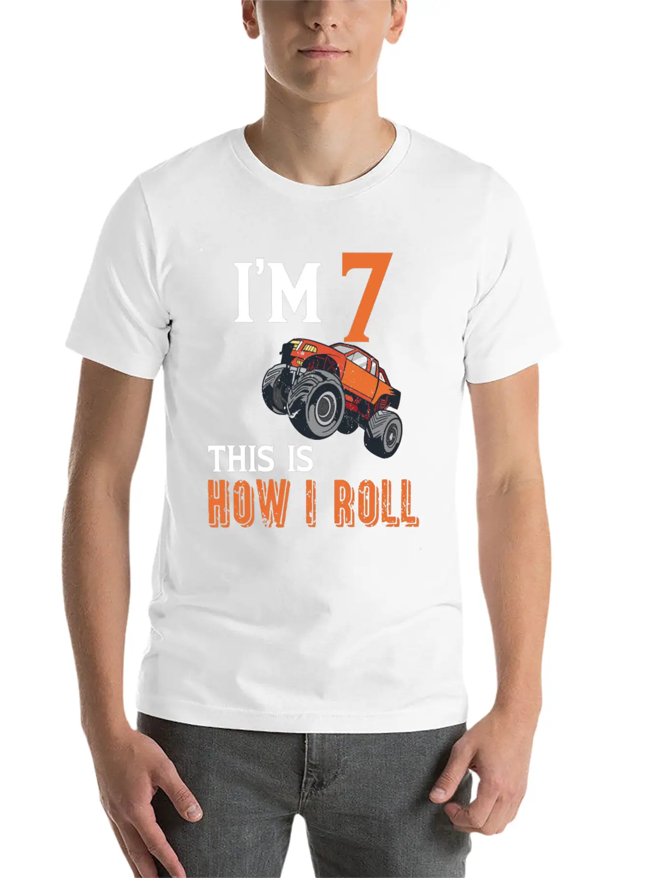 7th Birthday Monster Truck Comfortable Minimalist Graphic Tee – Summer Style Essential