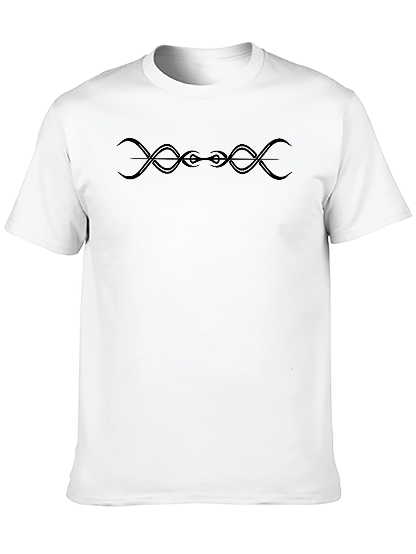 Tribal Wave Graphic Black T-Shirt